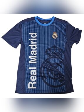 Official Licensed Real Madrid CF Soccer Jersey - Navy Blue Game Day Shirt
